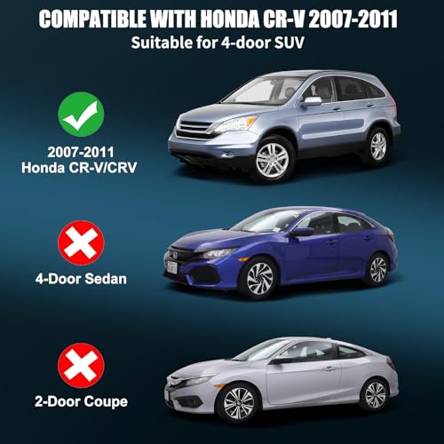 Window Molding Trim for 2007-2011 Honda CR-V 4-Door Sedan | 4PCS Chrome-plated Weatherstrip Rubber Seals, Replaces #72410-SWA-A01, High-rebound Buckle Design, Built-in Metal Layer - size: 2007-2011 Honda CRV