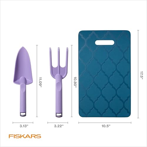 Fiskars 3-Piece Garden Tool Set with Trowel, Cultivator & Kneeling Pad - style: Knee Pad, Trowel & Cultivator Set
