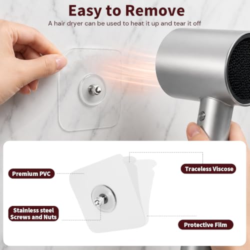 14 PCS Picture Hanging Hooks, Wall Hangers Without Nails, Adhesive Wall Hooks for Kitchen, Bathroom, Home and Office (14 mm) - size: 14PCS（14mm）