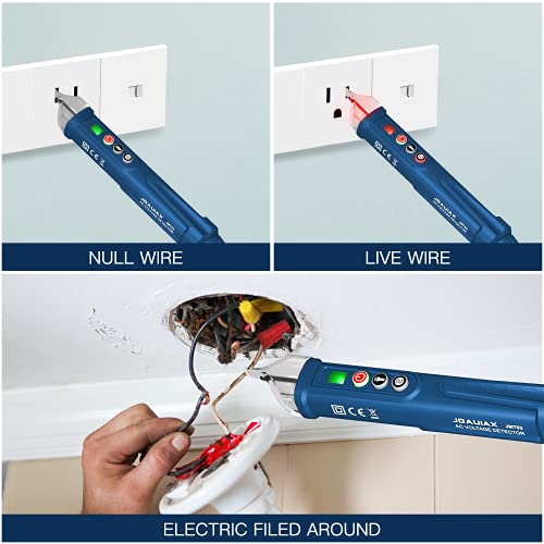 Non-Contact Voltage Tester,Electrical Voltage Detector Pen Null/Live Wire Tester Breakpoint Finder Voltage Measuring Tool Dual Range AC 12V/48V-1000V