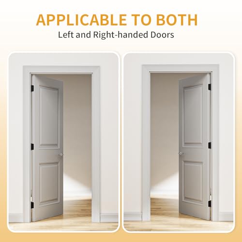 Luxbaro 2 Pack Self Closing Door Hinges 3.5 Inch, Adjustable Tension - color: Matte Black-5/8'', size: 3.5" 2 Pack