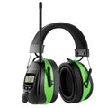 Bluetooth 6.0 AM FM Radio Headphone,Earmuff for Mowing,Construction - color: Green
