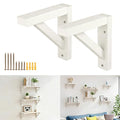 OVOV 2 Pack Wall Mount Wooden Shelf Brackets Triangle 7 Inch White - color: White, size: 7 Inch