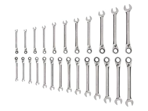 TEKTON Reversible Ratcheting Combination Wrench Set, 25-Piece | WRC94004 - size: 25-Piece (1/4-3/4 in., 6-19 mm), style: No Storage