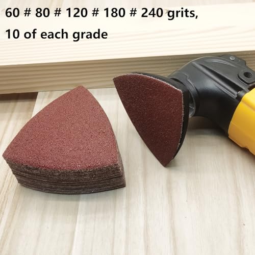 FOWOK 104Pcs Oscillating Tool Sanding Pads Kit for Finishing Detail Sanding - style: 104Pcs