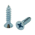 BCP Fasteners #6 x 3/4" Zinc-Plated Flat Head Wood Screws, 25 Pack - size: #6 x 3/4"