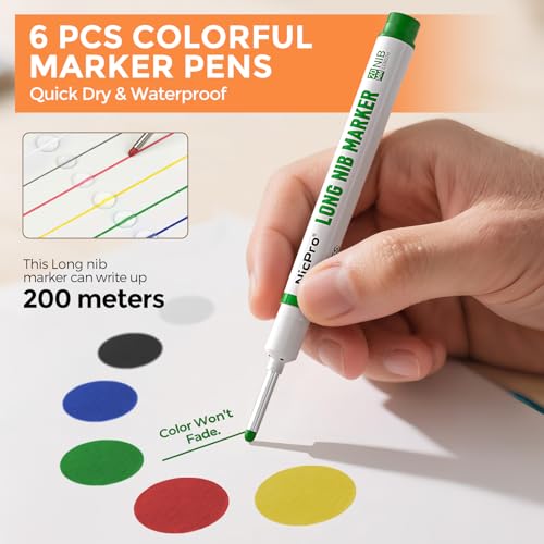 Nicpro 36PCS CP3000 Mechanical Carpenter Pencil Set with Sharpener & Sheath - size: 30 Pack