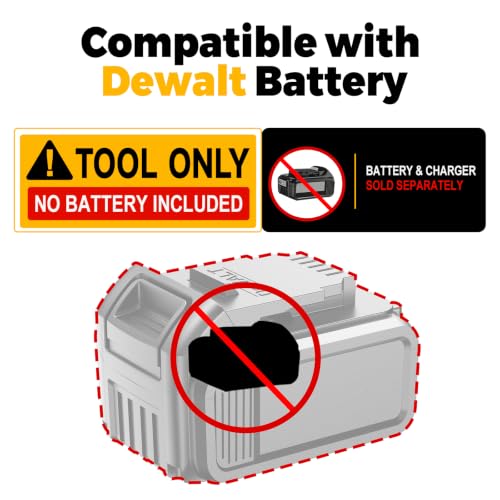 Cordless Random Orbital Sander Compatible with Dewalt 20V Battery