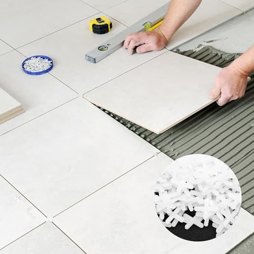 500 PCS 1/8 Inch Tile Spacers, High Quality Plastic Cross Leveling System, Accurate Floor & Wall Ceramic Tile Alignment Tools for DIY and Professional Installation, Consistent Gap Width - size: 1/8 Inch