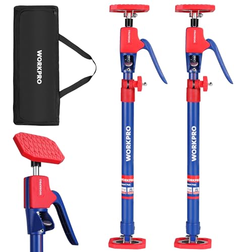 WORKPRO Cabinet Jacks, 23-5/8" to 45-1/4" Adjustable Support Pole, 2-Pack - size: Medium-23.6"-45.3" 2PC