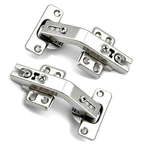 2 Pack 135° Lazy Susan Hinges for Cabinets, Corner Kitchen Cabinet Replacement Hardware, Bifold Door/Cupboard Folded/Folden Door Hinges with Screws