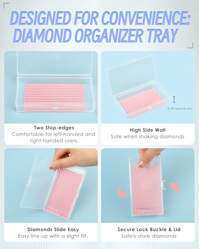 forever young 8PCS Extra Large Diamond Painting Storage Containers Trays - size: 8pcs Extra Large Refill set