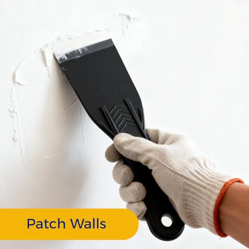 6Pcs Plastic Putty Knife Set, 2 Inch Plastic Putty Filler Knife Scraper, Spackle Tool Paint Scraper for Wall Repair, Wallpaper Removal