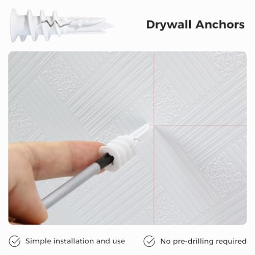 8# 240PCs Self Drilling Drywall Anchors Kit - 75LB Heavy Duty Plastic Drywall Hangers with 120 Self-Tapping Screws - Mounting Hardware for Sheetrock Anchors