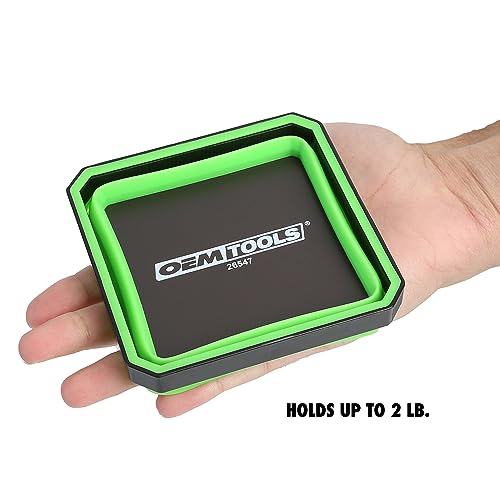 OEMTOOLS Collapsible Magnetic Tray Set 4-1/2" Magnetic Tray for Small Parts - style: 2-Pack