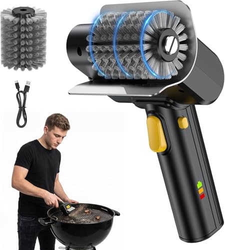 SOARFLY Electric Grill Brush for Outdoor, 600RPM Cordless BBQ Grill Cleaner