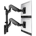 Dual Wall Mount Monitor Arm for 17-49" Ultrawide Screens | Heavy Duty Wall Mount Stand Holds up to 44 LBS - size: Dual