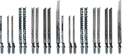 Bosch T-Shank Jig Saw Blade Set, 10 Pieces, 3-1/4'' - 4-5/8'', 6-20 TPI, in Robust Case, for Wood (Pack of 2) - size: One Size (Pack of 2)