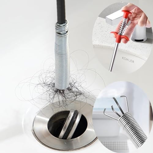Drain Snake, Toilet Auger Hair Drain Clog Remover (116 inch) - style: 116 IN