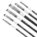 Genixart Flat Paint Brush Set – Art Paintbrushes Acrylic Oil Watercolor - size: Flat - 6 Pcs