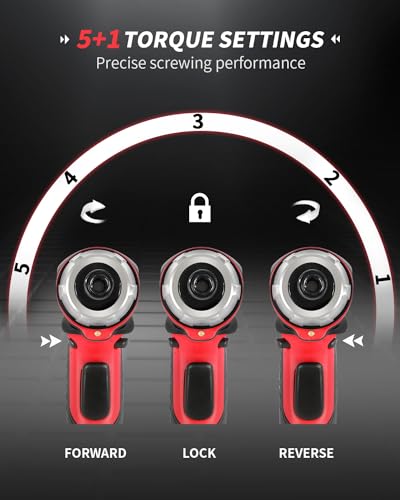 AVID POWER 4V Electric Cordless Screwdriver Set 5.65Nm 11 Bits - RED - color: 3-drak Red