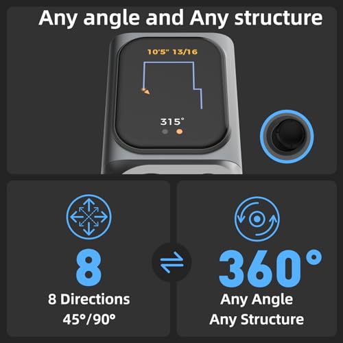 HOZO M-Cube Laser Measuring Tool Adaptor, 01 Smart Planner - Features 360° Joystick for Capturing Floorplans from Any Angle, One-Tap Button for Precise Edge and Corner Measurements - style: 01 Smart Planner Adaptor