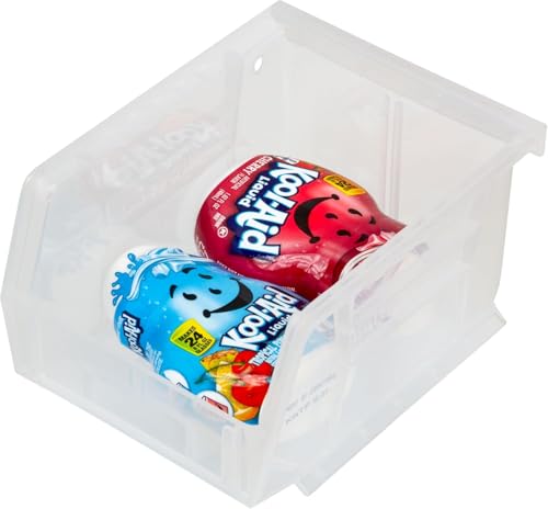 Akro-Mils 30210 AkroBins Plastic Storage Bins, 5"x4"x3", Clear, 6-Pack - color: Clear, size: 6 Pack
