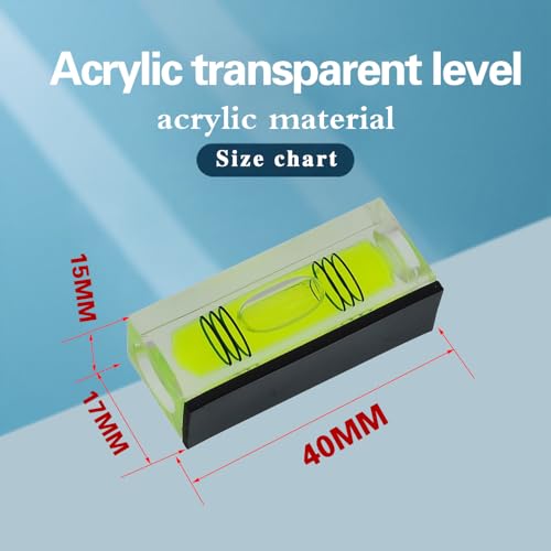 High precision mini bubble, double line small bubble, three line flat ball level, household level ruler can be turned 180 degrees (Magnetic, 40 * 17 * 15mm（4PCS)) - size: 40*17*15mm（4PCS)