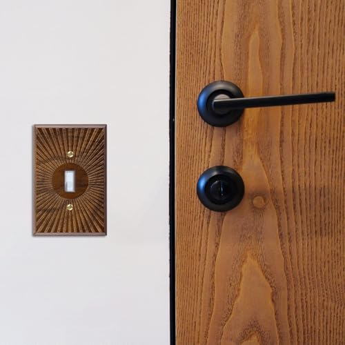 DoubleFill 4 Pcs Walnut Wood Switch Cover,13 * 8.2cm,Single Toggle - color: Single Toggle, size: 13 x 8.2 cm