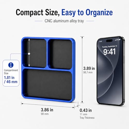 Magnetic Tool Tray for RC Car Drone Electronics Repair Small Parts - color: Dark Blue