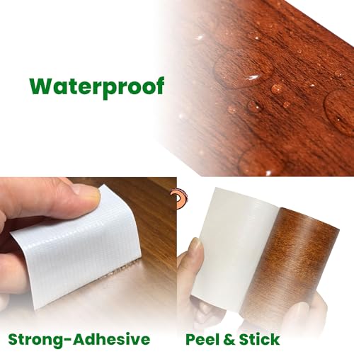 ECOHomes Wood Grain Repair Tape (Teak Wood, 4 Inch x 15 Feet) - color: Teak Wood, size: 4 Inch By 15 Ft
