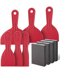 Bates- Putty Knife Set with Sanding Sponge, 10 pcs, Plastic Paint Scraper, Sandpaper Block, Putty Knives, Sandpaper Block Sander, Spackle Tool, Plastic Putty Knife Set