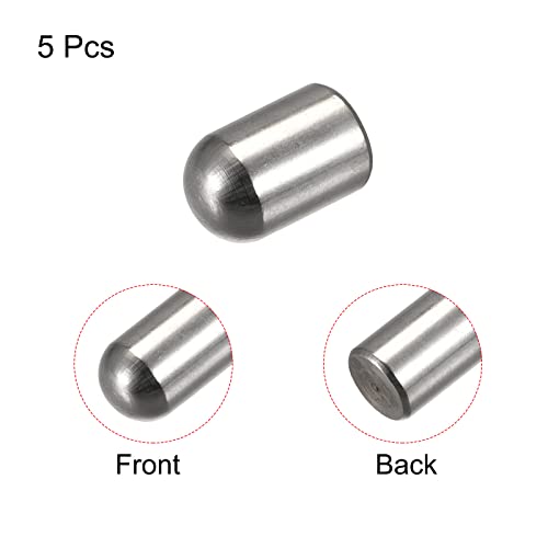 uxcell 8x10mm Dowel Pins, 5pcs 304 Stainless Steel Round Head Flat Chamfered End Dowel Pin Bunk Bed Pins Shelf Pegs Support Shelves Fasten Elements - size: 8x10mm