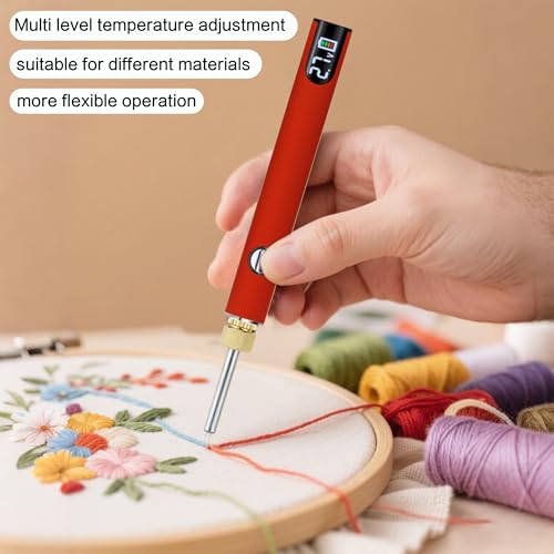Wlizyzfhy Rechargeable Thread Burner kit，Tool Burning Pen(orange) - color: Orange