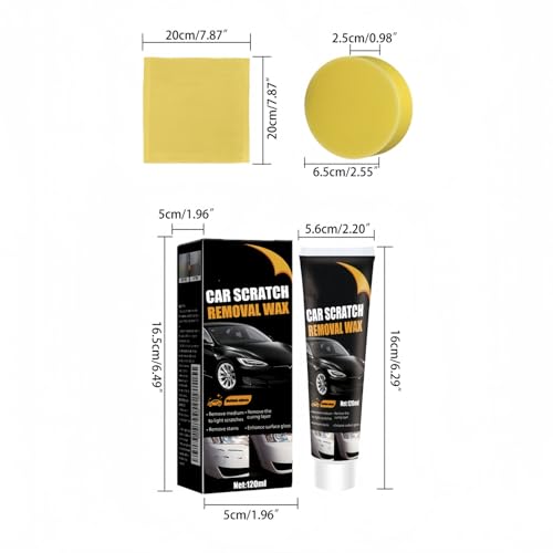 2026 New Car Scratch Removal Wax, Scratch Remover for Vehicles, Upgrade Car Scratch Remover for Deep Scratches, Car Polishing Wax Scratchs Remover Cars Paint Scratchs Repair Kit Wipe Sponge