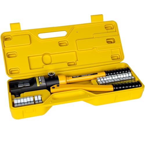 16 Tons Hydraulic Crimping Tool,9AWG to 600MCM battery cable crimper