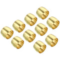 PATIKIL 6mm Tube OD Brass Compression Sleeves Ferrules, 50 Pack Brass Ferrule Fitting Brass Compression Fitting Assortment Kit for Air Water Gas Pipe - size: 6mm