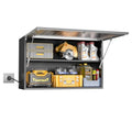 Garage Wall Cabinet, Metal Tool Cabinet with Lock&Adjustable Shelf - color: Black-silver