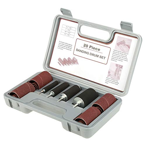 Speed Drum Sander Kit, Spindle Sanding Drum Sander Tool Kit Set with Case for Drill Press, for Sanding Contours, Flexible Shaft, Home Improvement