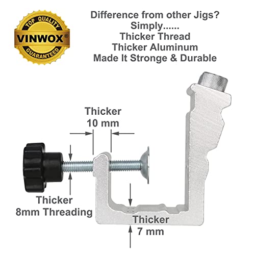 31 PCS Pocket Hole Jig Adjustable Woodworking Tools with Step Drill Bit and Robertson Screws & Bit, bezels for a Portable Unit or Mount to Bench