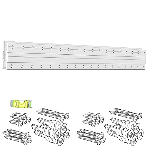 Z Clips 18" 2 Pack - French Cleat Picture Hanger - Wall Mirror Mounting Bracket - Flush Mount Hanging Kit for Shelf, Painting, Frames, Cabinet, Soundbar, Whiteboard or Headboard - 90 lb - size: 18" 2 Pairs, style: Regular