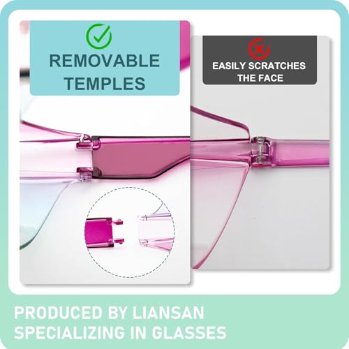 LianSan Safety Glasses Over Eyeglasses for Women - Anti-Fog Goggles Fit Over Eyewear for ANSI Z87.1 Certified - color: Multicolor/Clear