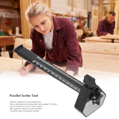 Parallel Marking Gauge, 0-150mm Scriber Tool, Comfort Grip Precision Measuring Tool for Woodworking Metal