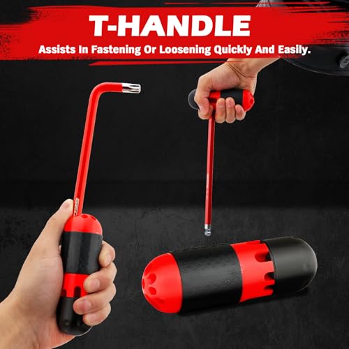 SEDY 30-Piece Long Arm Ball End L-Hex & Torx Key Set with Grip Handle, Ultimate Hex Key Wrench Set with T-Handle and Extension Bars, SAE 1/16" to 3/8", Metric 1.5mm to 10mm, Torx T10 to T50 - style: 30-Piece Set (with T-Handle)