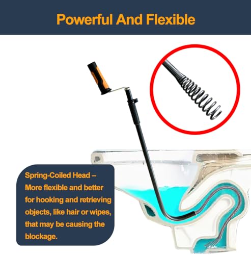 HimaPro Professional Toilet Auger/Closet Auger, 3 Feet Pipe Snake