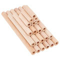 OLYCRAFT 38pcs Hollow Wooden Rods 5/10/15/20cm Beech Wooden Dowel Rods Unfinished Natural Wood Craft Dowel Rods Hardwood Sticks for DIY Projects Crafting Grain Baskets Making - Hole 8mm - size: 5/10/15/20cm