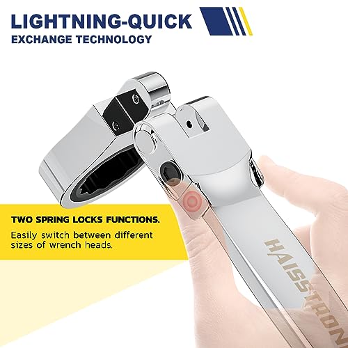 haisstronica 12 in 1 Flex-Head Ratcheting Wrench Set, Metric 8-19 mm - size: Metric-12 in 1