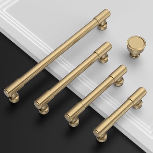 Amerdeco 10 Pack Champagne Bronze Cabinet Pulls 3 Inch(76mm) Hole Center Drawer Pulls Cabinet Hardware Kitchen Cabinet Handles for Bathroom ZH0075 - color: Champagne Bronze, size: 3"/76MM Hole Center