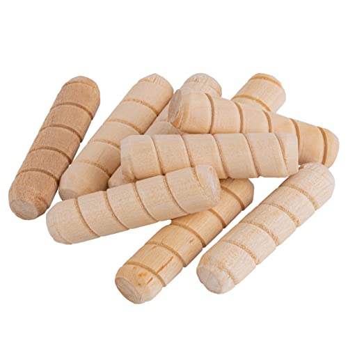 Spiral Grooved Hardwood Dowel Pins | 3/8" X 1-1/2" | Pack of 50 Approx. | Wooden Furniture Dowel Pins for Strong Connection | Furniture Making, Refurbishing or Crafts | UA-615-W - size: 3/8" X 1-1/2"