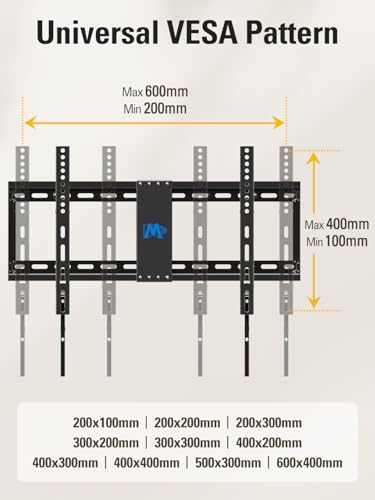 Mounting Dream Tilting TV Wall Mount for Most 37-90 Inch TVs up to 132lbs - size: For 37"-90" TV